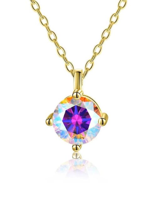 Moonlight Mosang Diamond [Gold] 925 Sterling Silver Moissanite Geometric Dainty Necklace